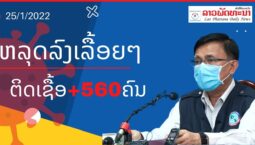 ເລີ່ມຫລຸດລົງເລື້ອຍໆ! ວັນທີ 25 ມັງກອນ 2022 ສປປ ລາວ ພົບຜູ້ຕິດເຊື້ອໂຄວິດ +560 ຄົນ ແລະ ເສຍຊີວິດ +2 ຄົນ