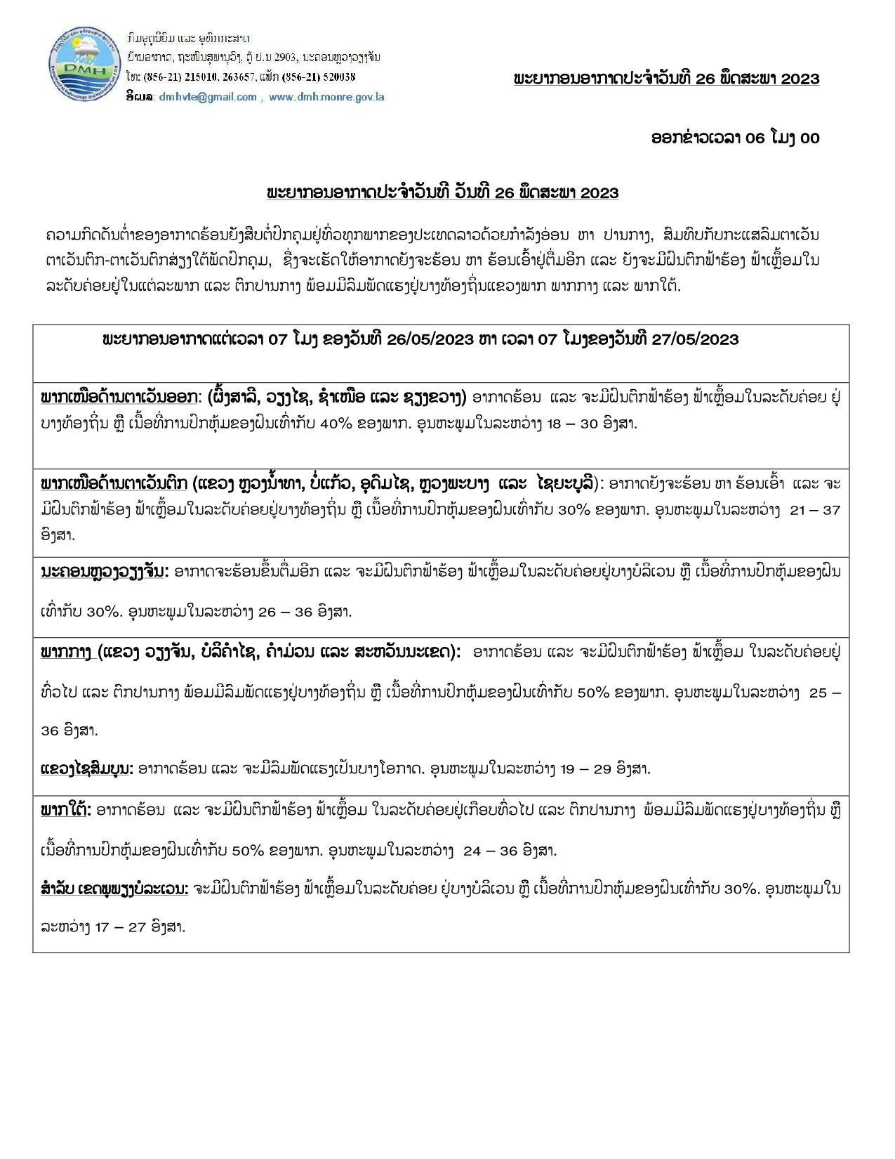 ຈະມີຝົນຕົກ ຟ້າຮ້ອງຟ້າເຫລື້ອມ ຢູ່ທົ່ວໄປ ຝົນປົກຄຸມທົ່ວທຸກພາກ ປະມານ 30-50% ຂອງພື້ນທີ່ - 349079022 227007293380023 4554268746135994934 n - ຈະມີຝົນຕົກ ຟ້າຮ້ອງຟ້າເຫລື້ອມ ຢູ່ທົ່ວໄປ ຝົນປົກຄຸມທົ່ວທຸກພາກ ປະມານ 30-50% ຂອງພື້ນທີ່