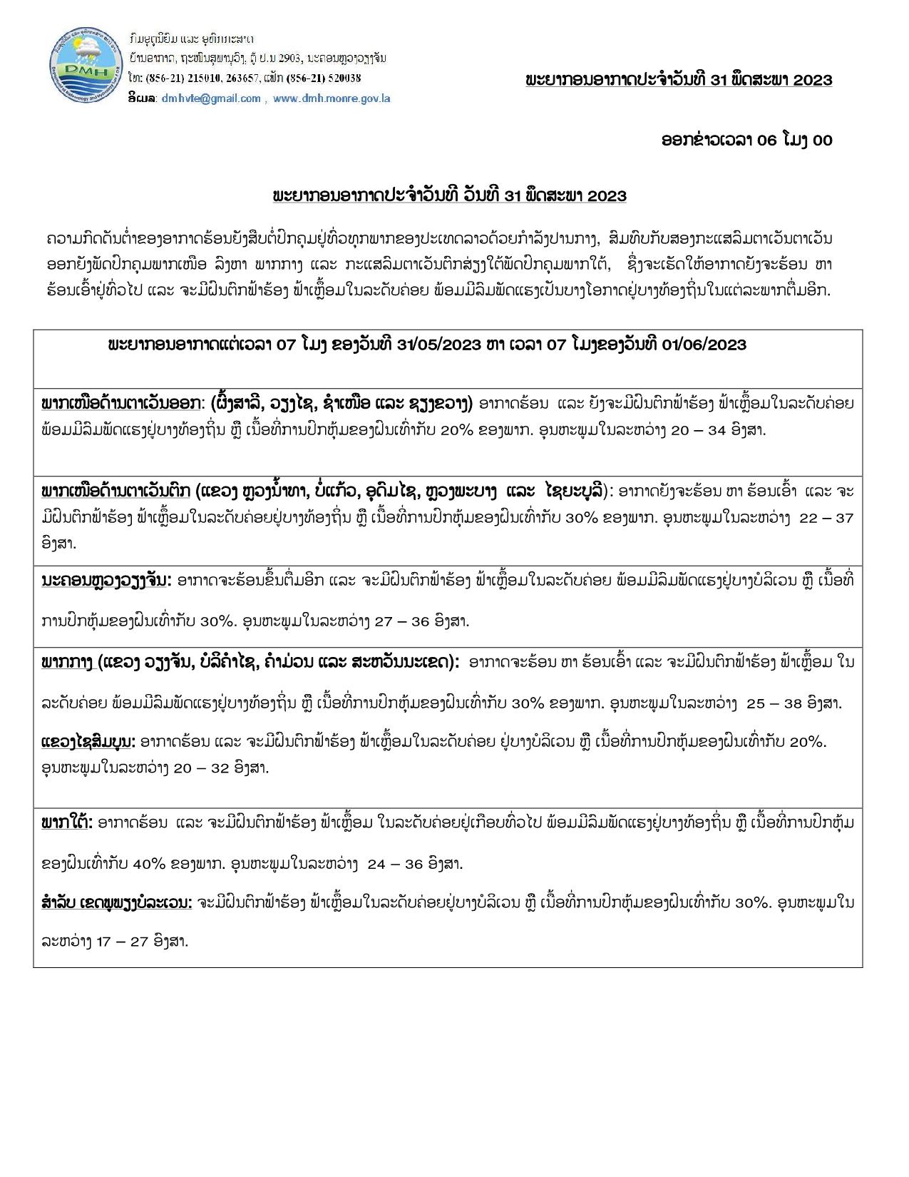 ມື້ນີ້! ອາກາດຈະຮ້ອນ ຫາຮ້ອນເອົ້າ ຢູ່ທົ່ວທຸກພາກ ອຸນຫະພູມລະຫວ່າງ 20-38 ອົງສາ - 350099386 121393370938968 8827389557048043067 n - ມື້ນີ້! ອາກາດຈະຮ້ອນ ຫາຮ້ອນເອົ້າ ຢູ່ທົ່ວທຸກພາກ ອຸນຫະພູມລະຫວ່າງ 20-38 ອົງສາ